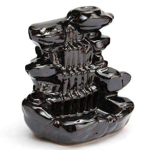 Image of Black Waterfall Incense Burner