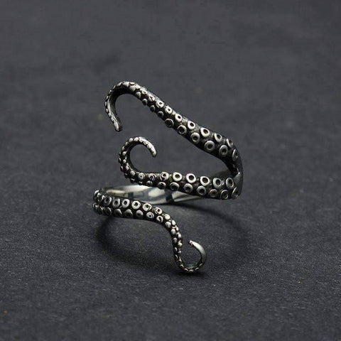 Gothic Octopus Finger Ring