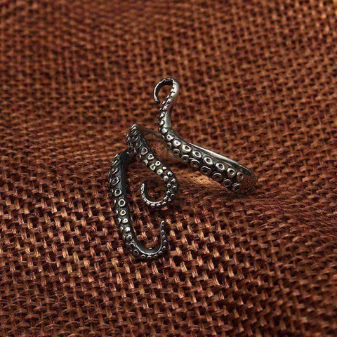 Gothic Octopus Finger Ring