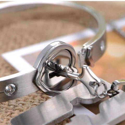Image of Lock Key Bracelet And Pendant Jewelry Set