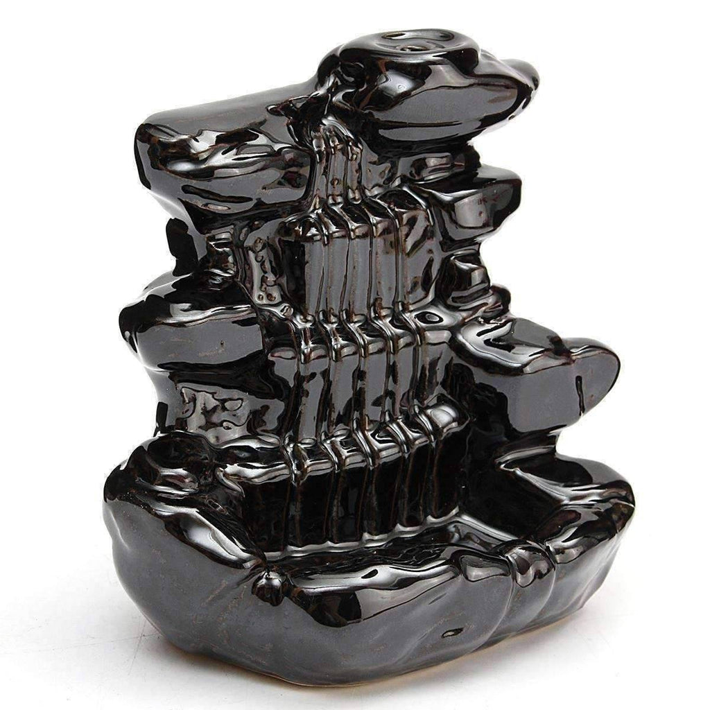 Black Waterfall Incense Burner