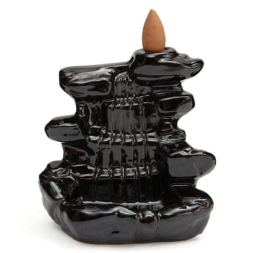 Black Waterfall Incense Burner