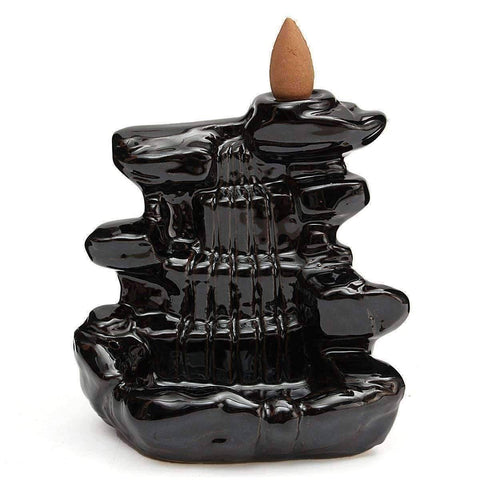 Image of Black Waterfall Incense Burner