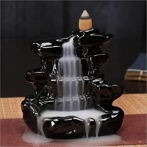Black Waterfall Incense Burner