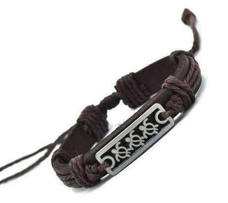 Image of Sea Turtle Charm Genuine Leather Bracelet Cuff