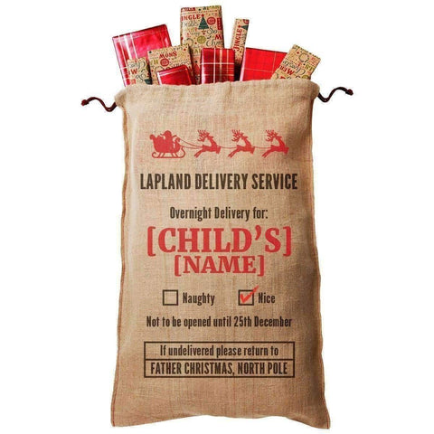 Personalized Christmas Jute Sacks