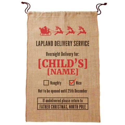 Image of Personalized Christmas Jute Sacks