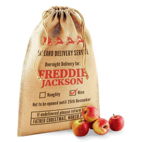Image of Personalized Christmas Jute Sacks